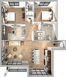 Two Bedroom Floor Plans
